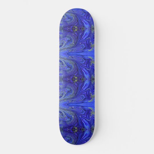 Blue Green Abstract Skateboard (Voorkant)