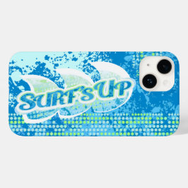 Blue green abstract surf up-phone case