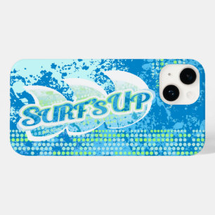 Blue green abstract surf up-phone case