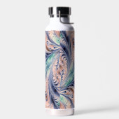 blue, green, and peach marbling waterfles (Links)