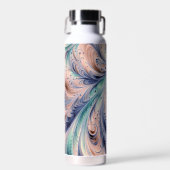 blue, green, and peach marbling waterfles (Voorkant)