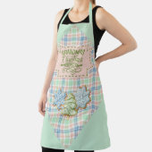 Blue Green and Pink Plaid  Grandma's Kitchen Schort (Insitu)