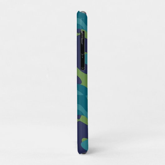 Blue Green and Teal Camo Abstract Case-Mate iPhone Case (Achterkant/links)