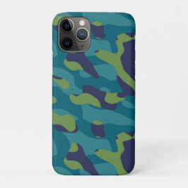 Blue Green and Teal Camo Abstract Case-Mate iPhone Case