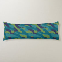 Blue Green and Teal Camo Abstract