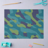 Blue Green and Teal Camo Abstract Tissuepapier (Craft)
