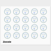 Blue, Green and White Personalized Baptism Sticker (Vel)