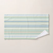 Blue Green and white stripes Bad Handdoek (Handdoek)