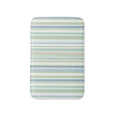 Blue Green and white stripes Badmat (Voorkant Verticaal)