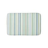 Blue Green and white stripes Badmat (Voorkant)
