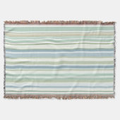 Blue Green and white stripes Deken (Voorkant)