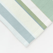 Blue Green and white stripes Fleece Deken (Hoek)