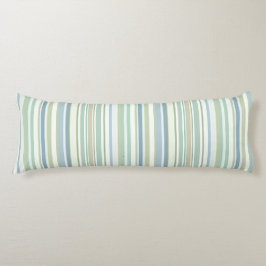 Blue Green and white stripes Lichaamskussen