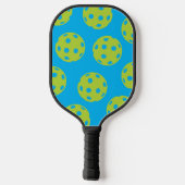Blue Green Ball Pattern Pickleball Paddle (Achterkant)