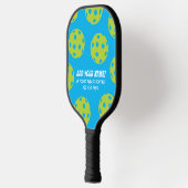 Blue Green Ball Pattern Pickleball Paddle (Links)