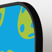 Blue Green Ball Pattern Pickleball Paddle (Links Detail)