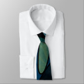 Blue Green Blauwgroen Digital Glas in lood Abstrac Stropdas (Gebonden)