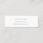 Blue Green Blush Watercolor Agate Earring Hoops Mini Visitekaartje (Achterkant)