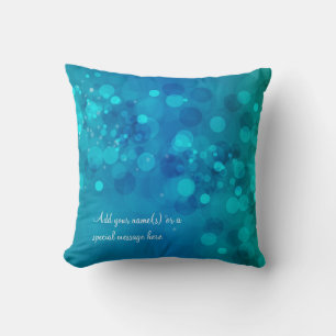 Blue Green Bokeh American MoJo Pillow Kussen