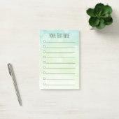 Blue Green Bokeh Circles - Gepersonaliseerde lijst Post-it® Notes (Kantoor)