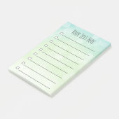Blue Green Bokeh Circles - Gepersonaliseerde lijst Post-it® Notes (Schuin)