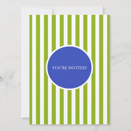 Blue & Green Bowling Party Verjaardag Uitnodiging (Achterkant)