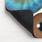 Blue Green Brown Iris Eyeball Custom Mousepad Muismat (Hoek)