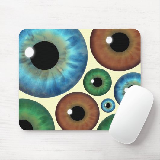 Blue Green Brown Iris Eyeball Custom Mousepad Muismat (Met muis)