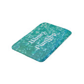 Blue Green Bubble Bath Mat with Armenian Wish (Gekanteld)