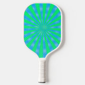 Blue Green Burst Design Pickleball Paddle (Achterkant)