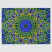 Blue Green Celtic Kaleidoscoop Tissuepapier (Voorkant)