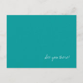 Blue Green Chinese Lantern Post Kaart Uitnodiginge (Achterkant)