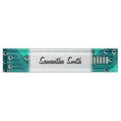 Blue Green Circuit Board - Elektronische fotografi Naambordje (Voorkant)