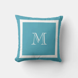 Blue Green Classic Monogram Sierkussen