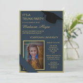 Blue Green College Dorm Shower Trunk Party foto Kaart (Staand voorkant)