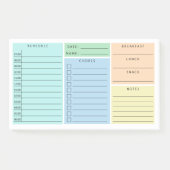 Blue Green Daily Home School Schedule Post-it® Notes (Voorkant)