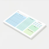 Blue Green Daily Organizer - To Do List Post-it® Notes (Schuin)
