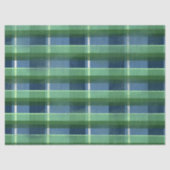 Blue Green Distressed Plaid Pattern Decoupage Tissuepapier (Voorkant)