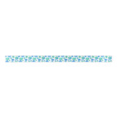 Blue Green Dot Waterverf Ribbon Satijnen Lint (Voorkant)
