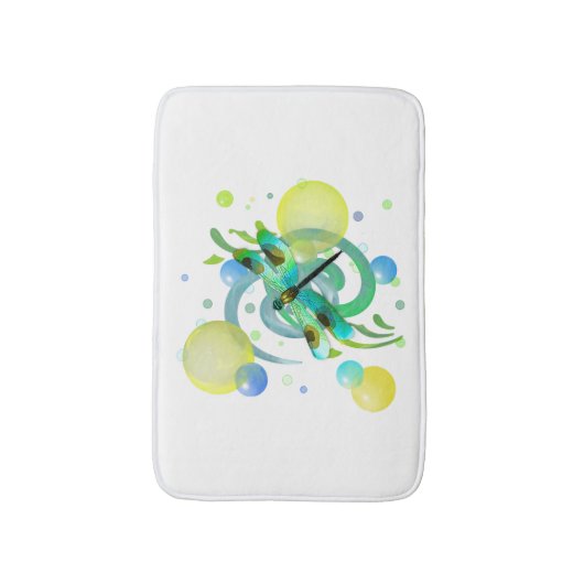 Blue Green Dragonfly Bath Mat (Voorkant Verticaal)