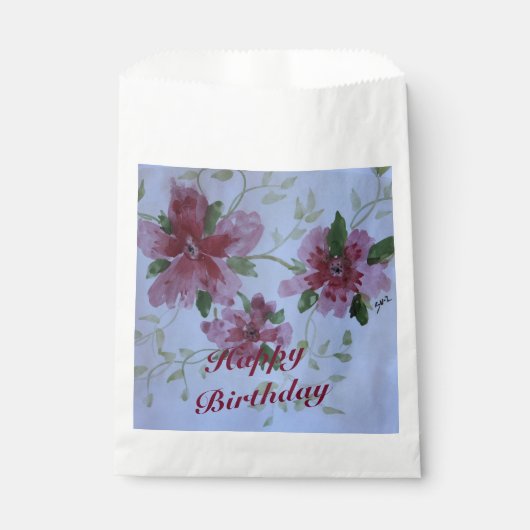 Blue Green en Burgundy Bedankzakje (Voorkant)