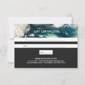 Blue Green en Gold Splatter | Cadeaubon (Achterkant)