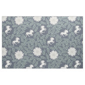 Blue Green en Ivory Unicorn Pattern Stof (Fat Quarter)