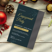 Blue Green Engagement Party Kaart