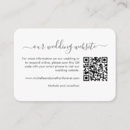 Blue Green Eucalyptus Weddenschap RSVP Details QR  Informatiekaartje