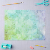 Blue Green Flamingos en Hibiscus Tissuepapier (Craft)