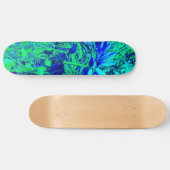 Blue Green Floral Experience Persoonlijk Skateboard (Horizontaal)