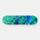 Blue Green Floral Experience Persoonlijk Skateboard (Horizontaal)