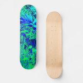 Blue Green Floral Experience Persoonlijk Skateboard (Voorkant)