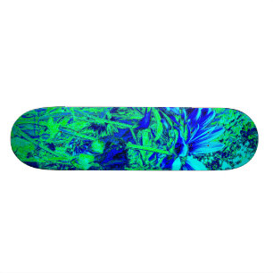 Blue Green Floral Experience Persoonlijk Skateboard
